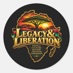 Legacy and Liberation Africa Emblem Classic Round Sticker