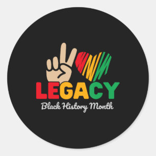 Legacy Black History Month African American Black Classic Round Sticker