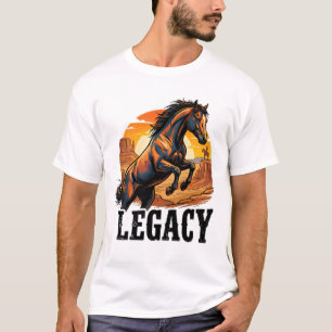 Legacy Bucking Horse T-Shirt – Vintage USA Flag Ba