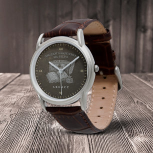 Legacy da Silva Men's Classic Brown Leather Strap  Watch