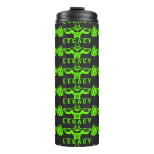 Legacy Minimalist Gym Design – Neon Green Fitness Thermal Tumbler