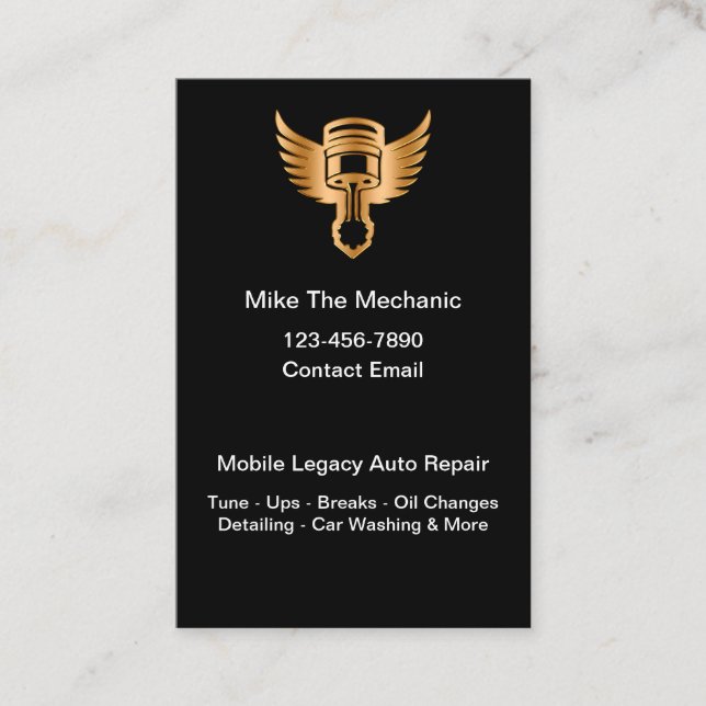 Legacy Mobile Car Automotive Mechanic Business Card (Front)