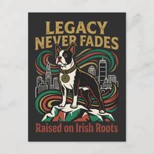 Legacy Never Fades Boston Terrier Postcard