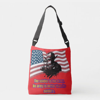 Legacy of the brave bright red crossbody bag