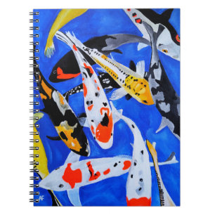 Legacy of the Japanese Koi Painting by Alfred Fox Notebook