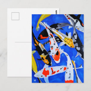 Legacy of the Japanese Koi Painting by Alfred Fox Postcard