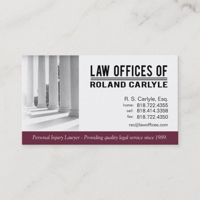 Legal2 Law Offices of Attorney Business Card (Front)