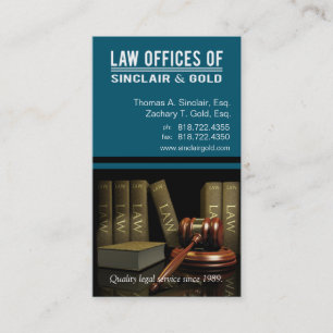 Legal3 Law Offices of Attorney - Lawyer Business Card