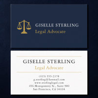 Legal Advocate Navy Blue Gold