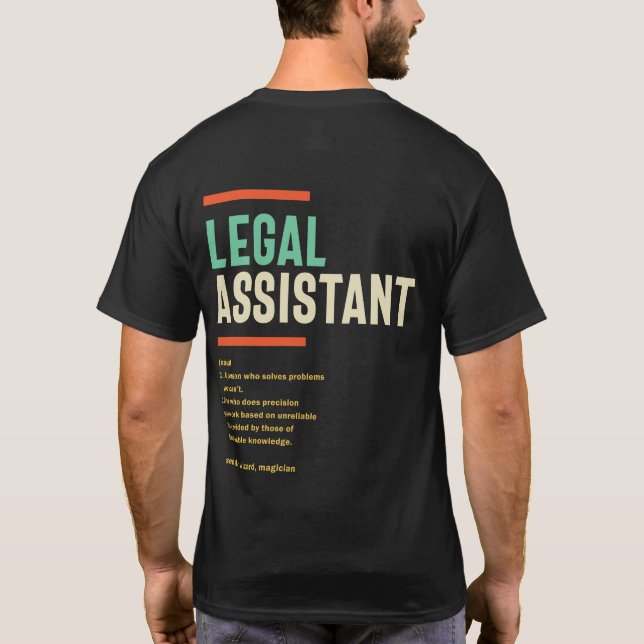 Legal Assistant Definition T-Shirt (Back)