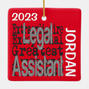 Legal Assistant Extraordinaire CUSTOM Ceramic Ornament