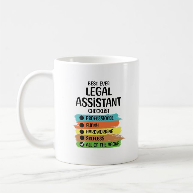 Legal Assistant Paralegal Secretary Law Office Coffee Mug (Left)