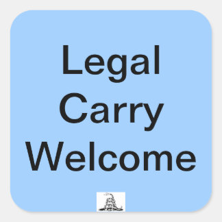 Legal Carry Welcome Sticker