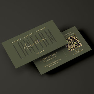 Legal Consultant Attorney at Law Firm Green Business Card