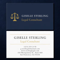 Legal Consultant Navy Blue Gold