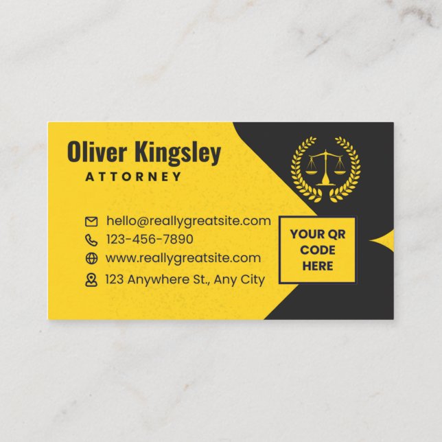 Legal Counsel – modern and professional Business Card (Back)