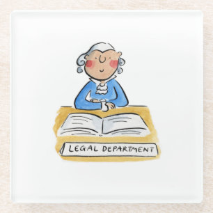 Legal Department Glass Coaster