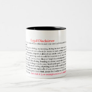 Legal Disclaimer Two-Tone Coffee Mug
