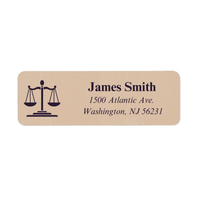 Legal Justice Return Address Labels (Front)