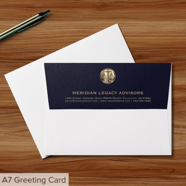 Legal Justice Scale Logo A7 Envelope (Creator Uploaded)