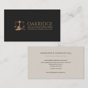 Legal Law Office Firm Attorney Business Card