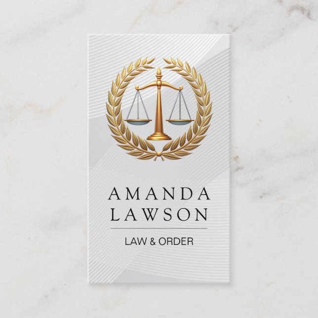 Legal Law Seal | Justice Business Card (Front)