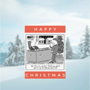 Legal Lawyer and Client Cartoon Happy Christmas Card