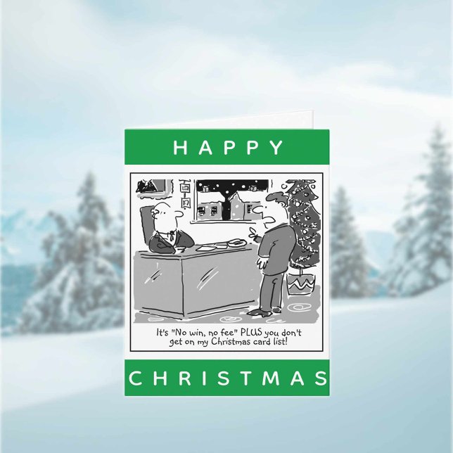 Legal Lawyer and Client Cartoon Happy Christmas Card (Creator Uploaded)