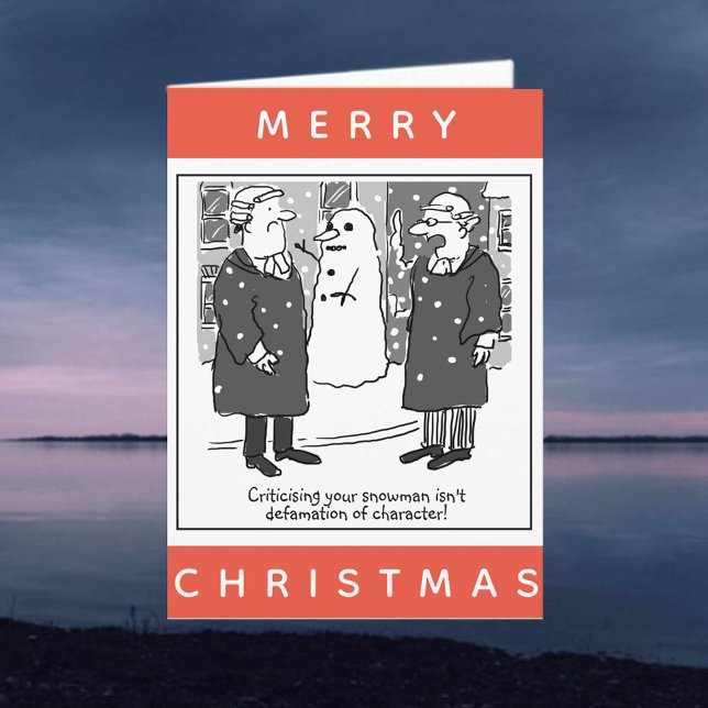 Legal Lawyers And a Snowman Cartoon Christmas Card (Creator Uploaded)