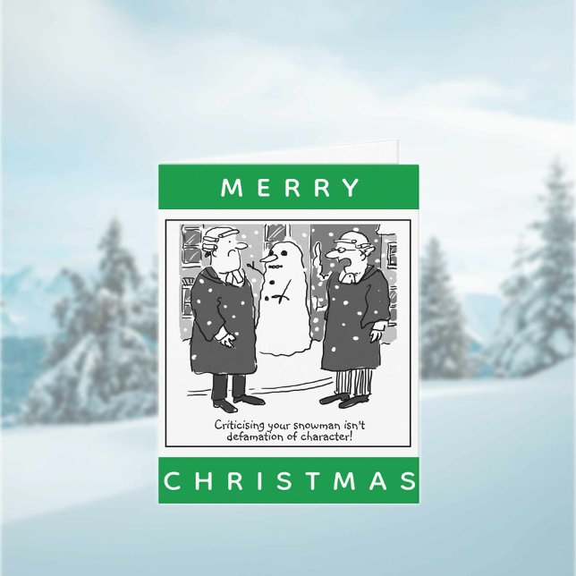 Legal Lawyers And a Snowman Cartoon Christmas Card (Creator Uploaded)