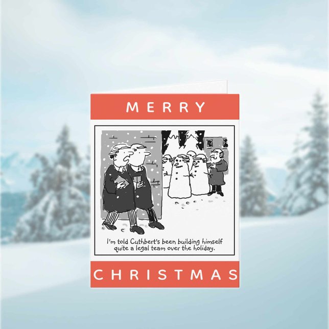 Legal Lawyers And Snowmen Cartoon Christmas Card (Creator Uploaded)