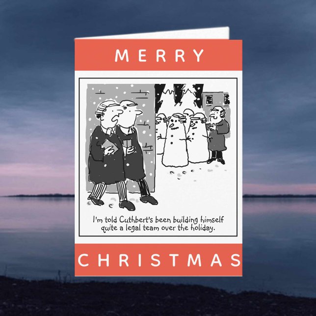 Legal Lawyers And Snowmen Cartoon Christmas Card (Creator Uploaded)