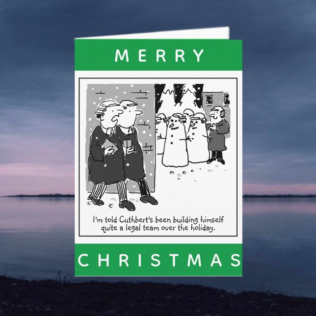 Legal Lawyers And Snowmen Cartoon Christmas Card (Creator Uploaded)