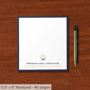 Legal Navy Gold Seal Notepad