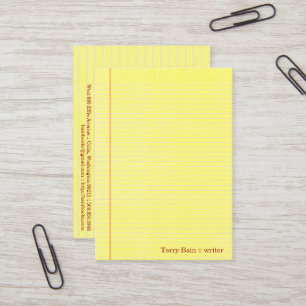 Legal Pad Business Card