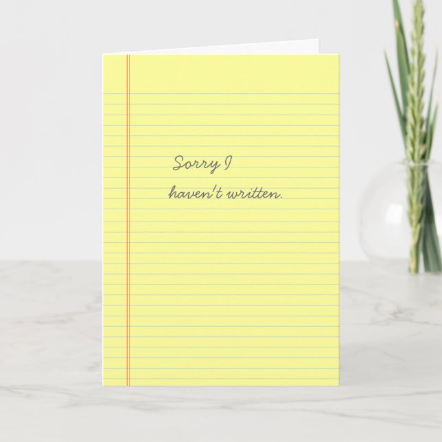 legal pad card (Front)