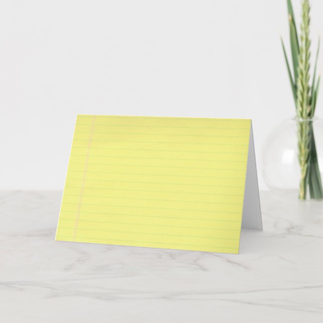 Legal Pad card (Front)
