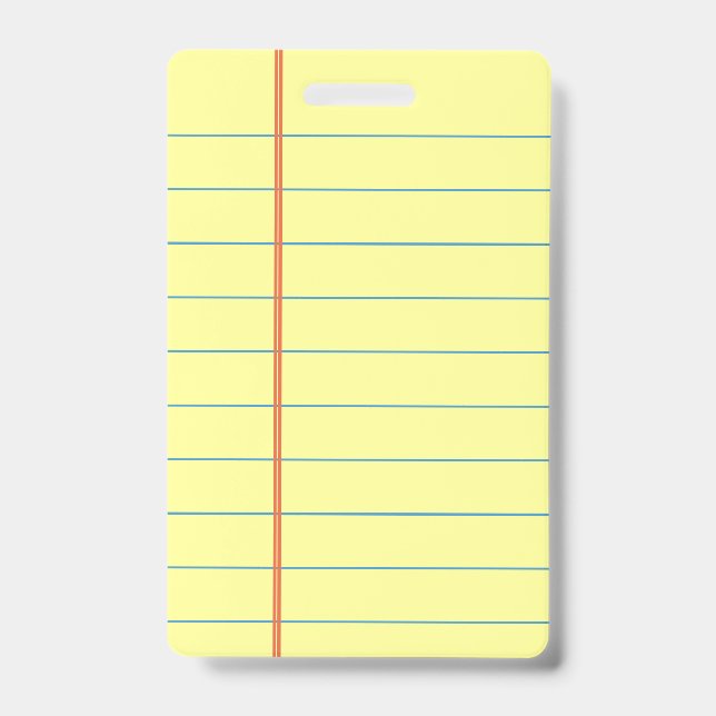 Legal Pad ID Badge (Front)