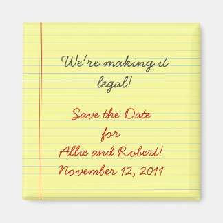 Legal Pad Save the Date Magnet