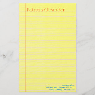 Legal Pad Stationery