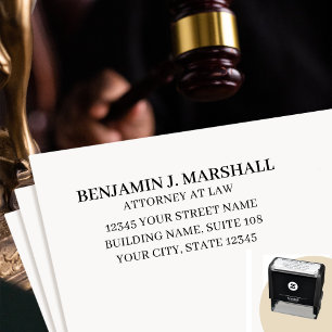 Legal Professional Attorney at Law Return Address Self-inking Stamp