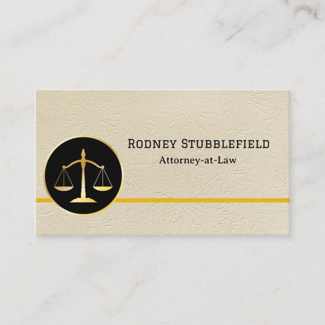 Legal Professional / Attorney elegant Business Card (Front)