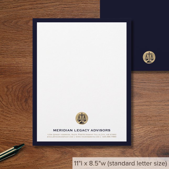 Legal Professional Business Custom Letterhead (Creator Uploaded)