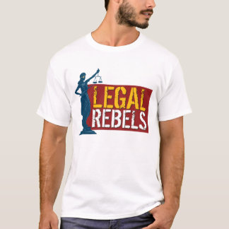 Legal Rebels & Lady Justice on Red T-Shirt