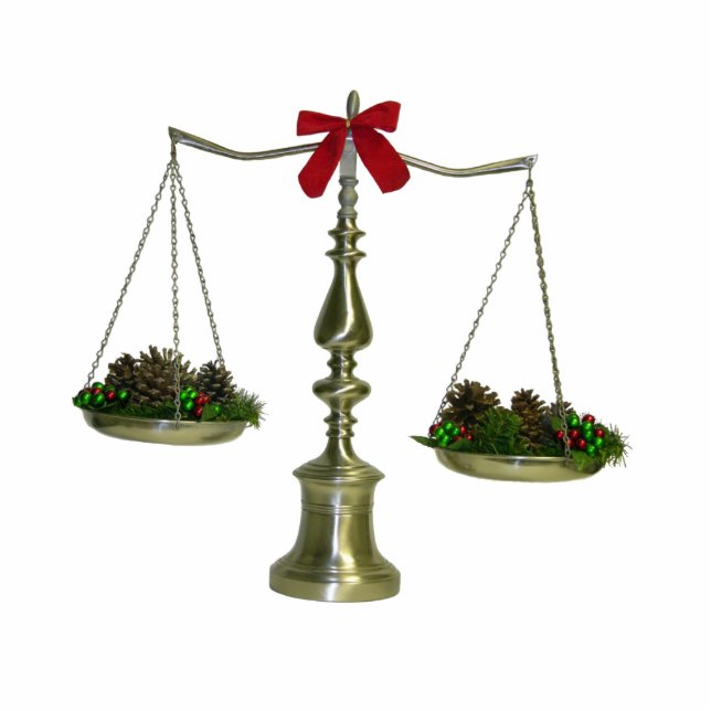 Legal Scales Christmas Ornament Photo Sculpture Decoration (Front)