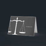 Legal Scales Elegant Law Themed Thank You Card<br><div class="desc">An elegant and modern law themed greeting card.</div>