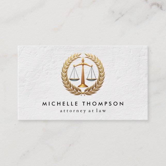 Legal Seal | Justice Business Card (Front)