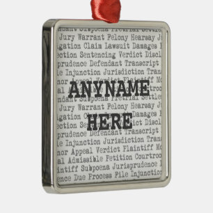 Legal Secretary Christmas Metal Tree Decoration