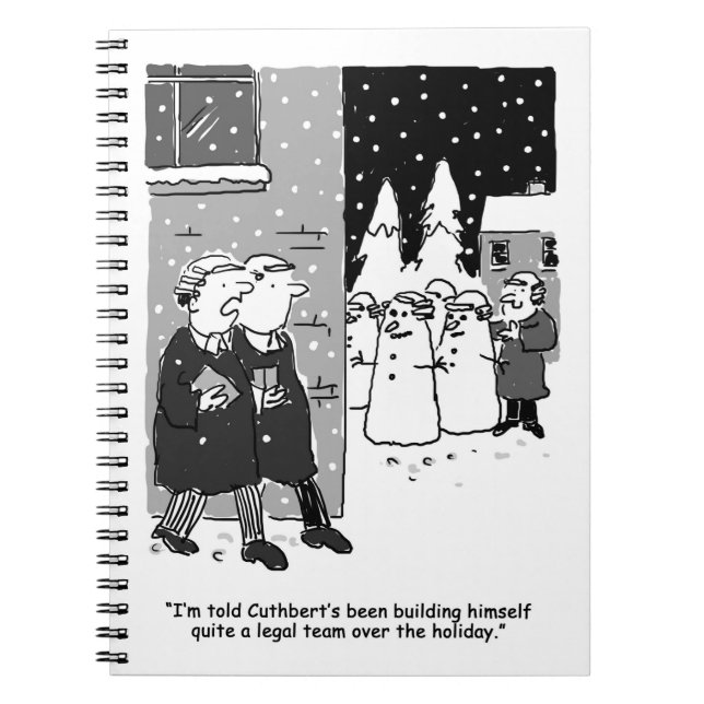 Legal Team of Snowmen - Law Theme Notebook (Front)