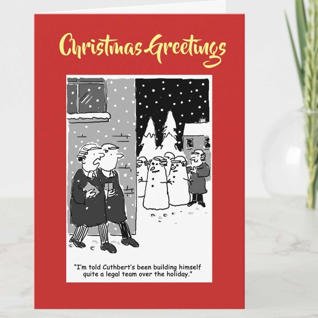 Legal Team of Snowmen Lawyers Christmas Card (Creator Uploaded)